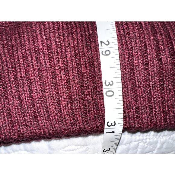 Eddie Bauer Womens Size XLT Maroon 1/4 Zip Tight Knit Pullover Sweater - Picture 9 of 10